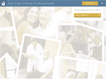 Tablet Screenshot of lifecarecenterofmelbourne.com